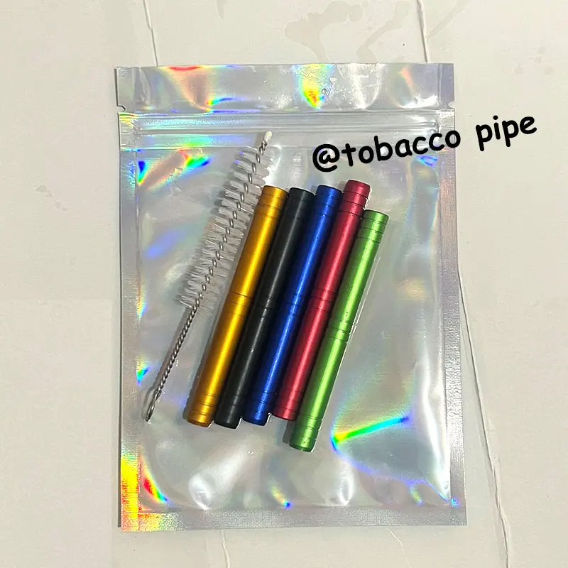 5pcs Metal Tube with Cleaning Brush ,pipas ,umar hierba For Women Men .Kitchen Accessories