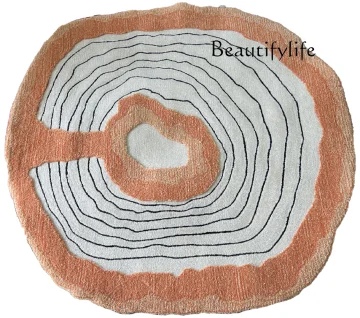 [Special Offer for Orphans] Round Carpet Handmade Wool Atmosphere Feeling Leak Pick-up Special Offer Flawless Sample Treatment