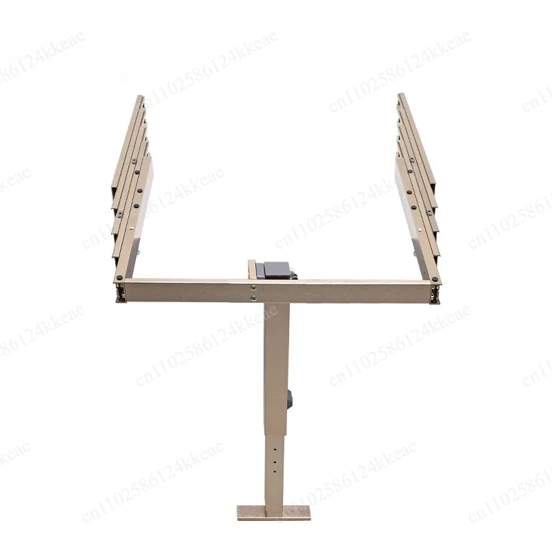 

Flat Push Invisible Folding Table Drawer with Feet Retractable Multi-section Track Guide Hardware Hidden Dining Table Slide