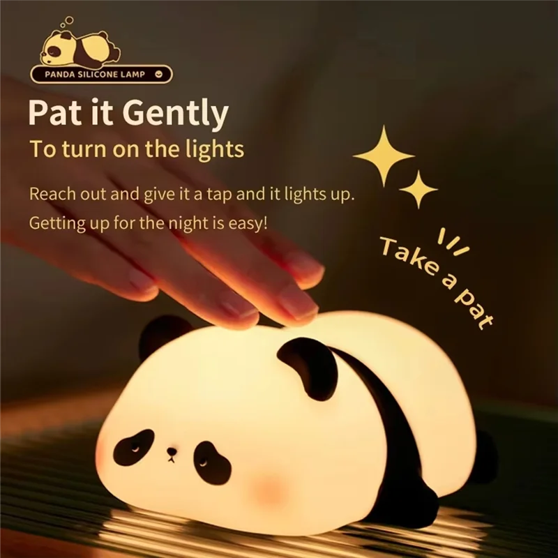 

【B6R-распродажа】Panda Pangda светодиодный ночник с изображением животных, милый ночник с изображением панды, детский декор, светодиодная лампа с затемнением, крутые подарки Ki
