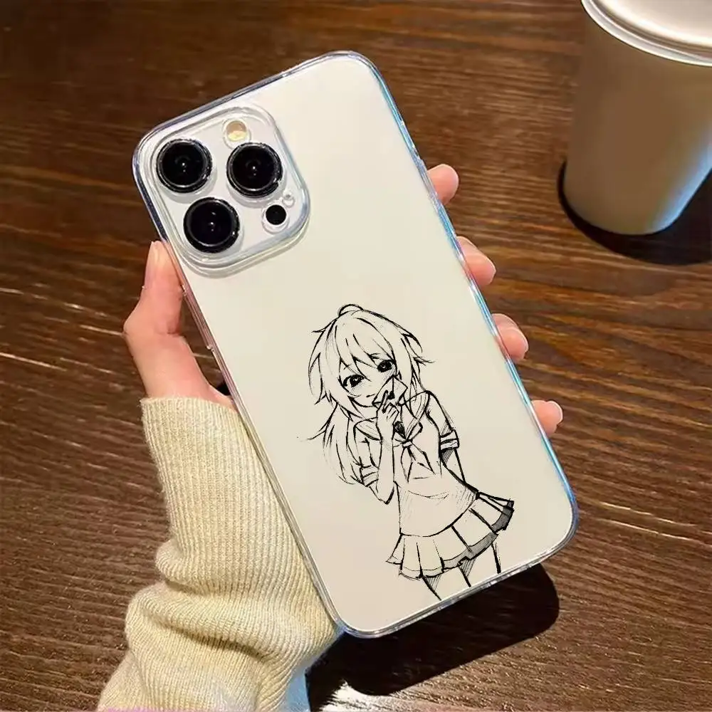 Yandere S-Simulator Ayano Aishi  For iPhone 18 17 16 15 14 13 12 Mini Pro Max Plus Transparent Cover Phone Case