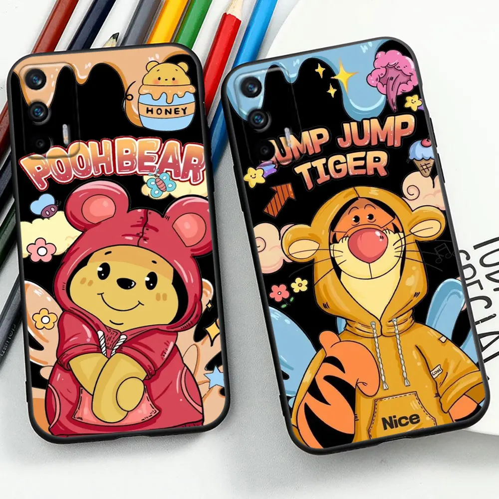 Winnie The Pooh Piglet Tigger Case For Realme C55 C53 C35 C33 C31 C30 C21Y C21 C20 C15 C12 C11 Narzo 50 50I GT Neo 2 Pro Cover