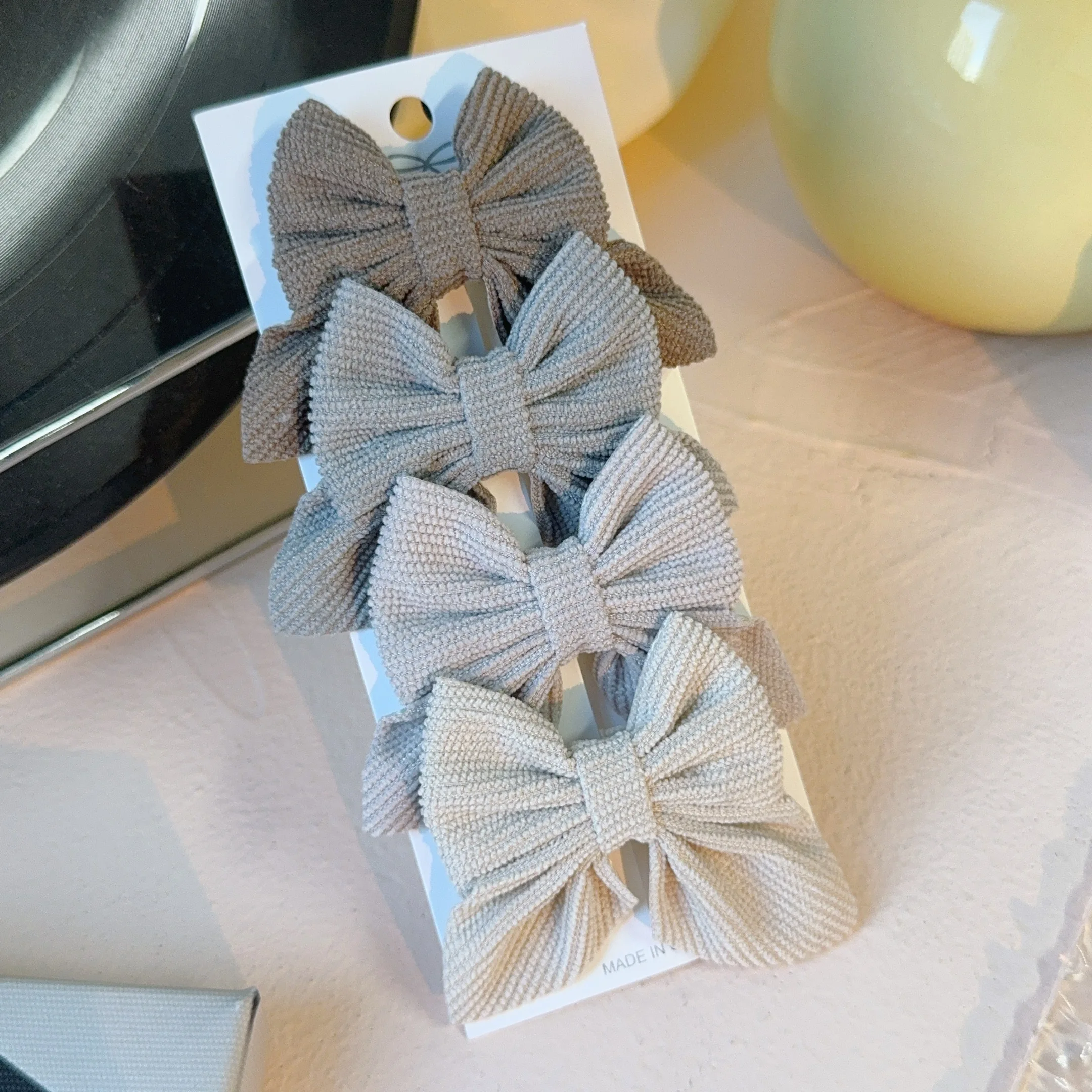 4/10 Stück Cord-Haarspangen für Kinder, Große Mädchen-Haarschleifen, Niedliche Haaraccessoires Geeignet für Kinder, Babys und Jugendliche – Detail 10