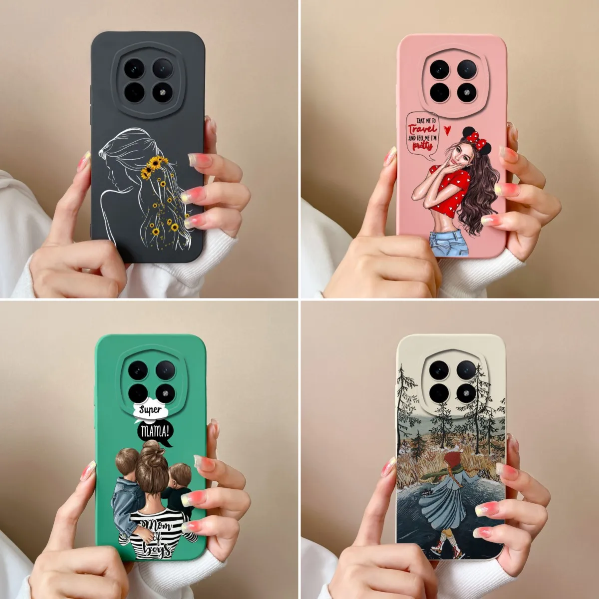 

Для Realme P2 Pro 5G Чехол 6,7 дюйма Стильный элегантный дизайн для девочек Мягкий силиконовый защитный чехол для Oppo Realme P 2 Pro Бампер