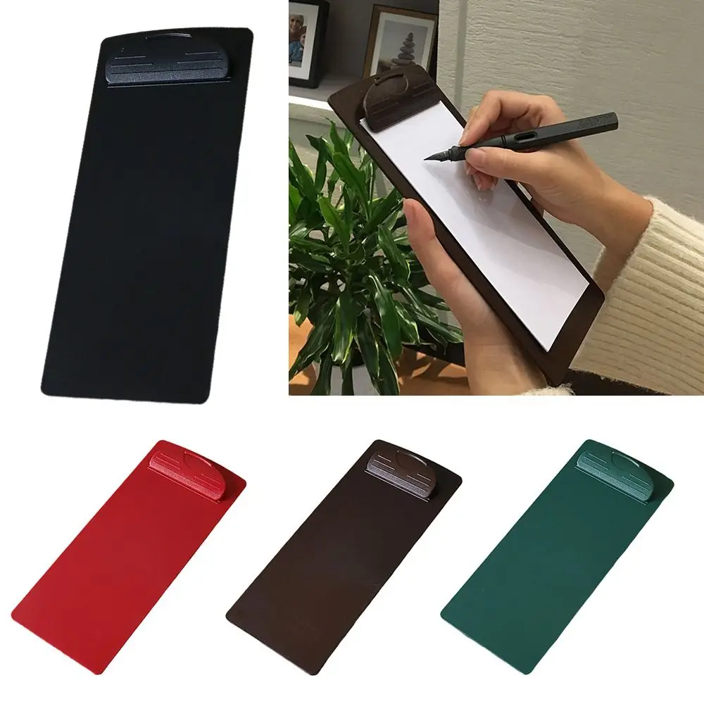 

Durable Plastic Menu Clip Multicolor Multi-functional Clipboard Multi-size Writing Support Pad
