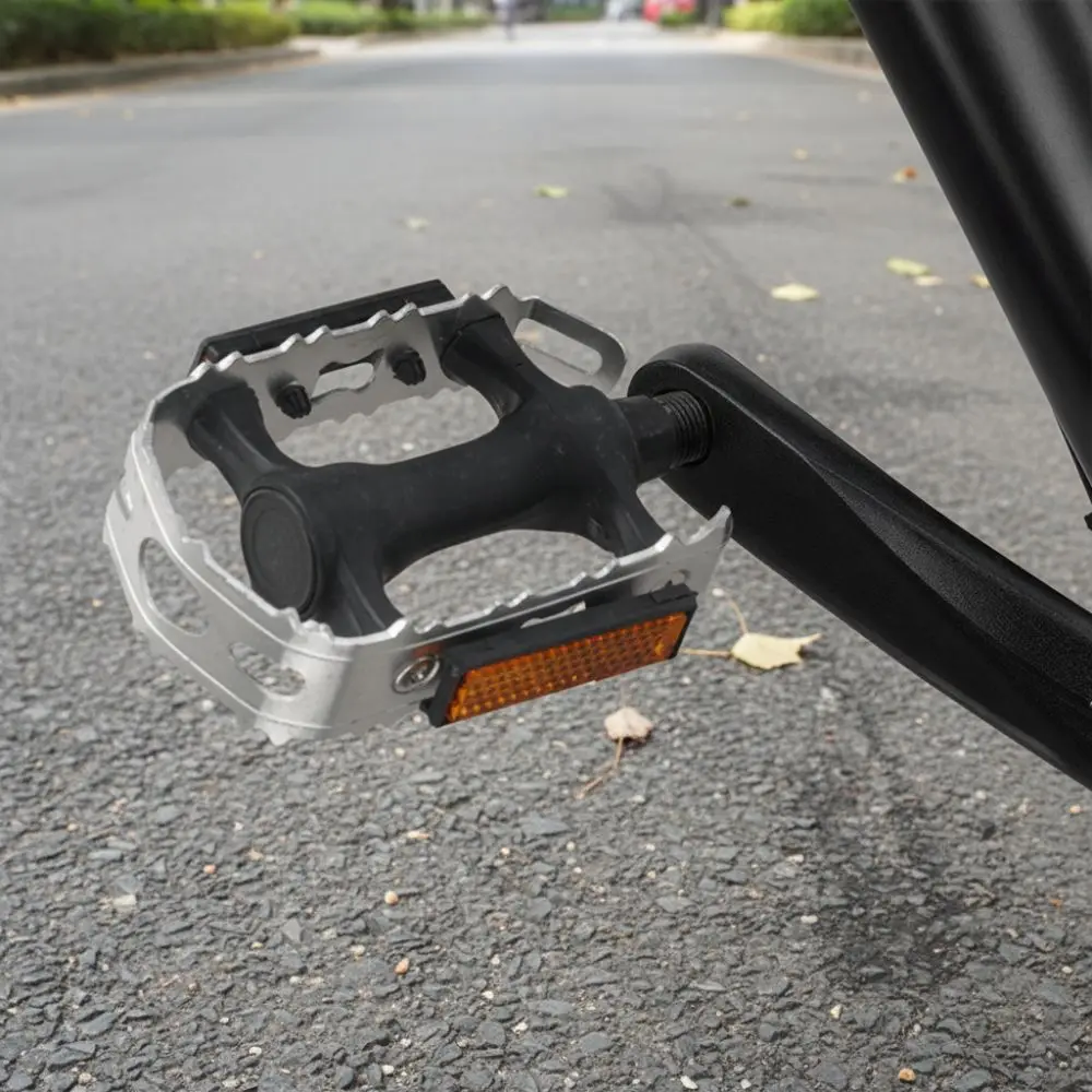 زوج واحد من دواسات الدراجة المضادة للانزلاق، دواسات ركوب الدراجات باللون الأسود عالية الصلابة وخفيفة الوزن وتدوم طويلاً