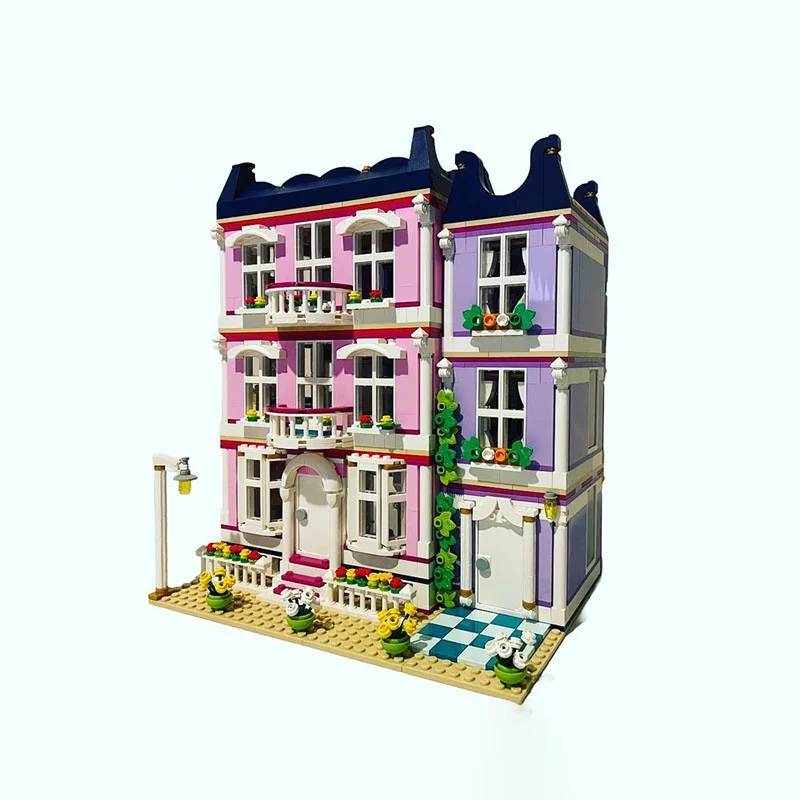 2026 قطعة MOC منزل غرف الشاي وحدات فندق كبير صديقها نموذج اللبنات لتقوم بها بنفسك فكرة اللعب التعليم الطوب هدية الكريسماس للأطفال #4