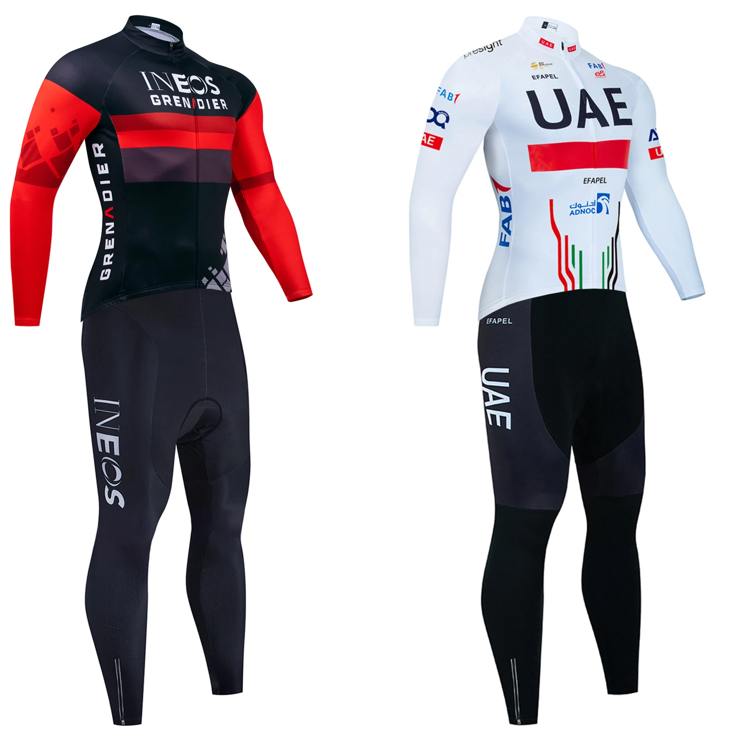 New Winter INEOS Cycling Jersey UAE Team Bike Maillot Jacket Pants Set 20D Road Ropa Ciclismo Warmth Fleece Bicycle Clothing