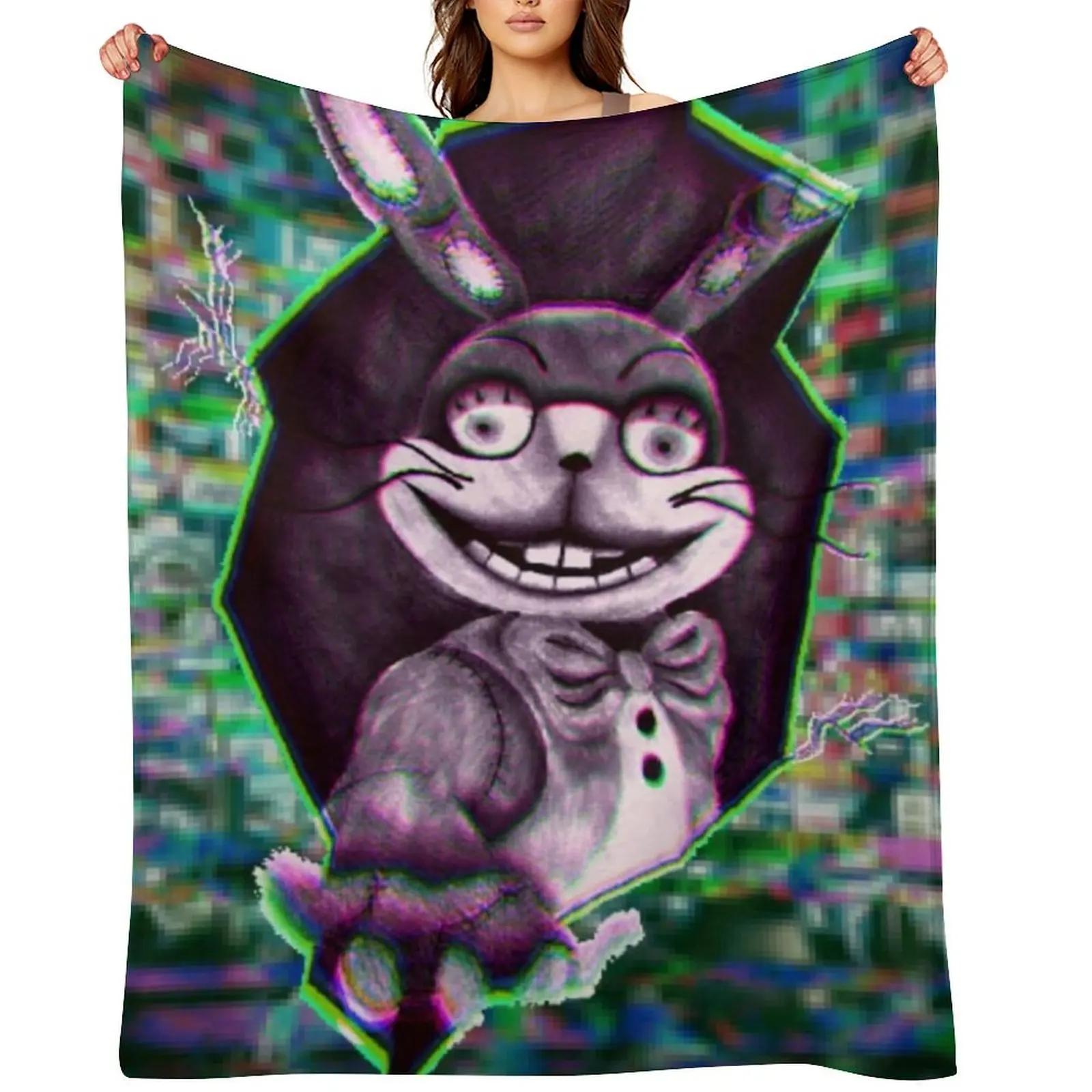 

Glitchtrap Throw Blanket Bed linens Beach Soft Plaid manga Blankets