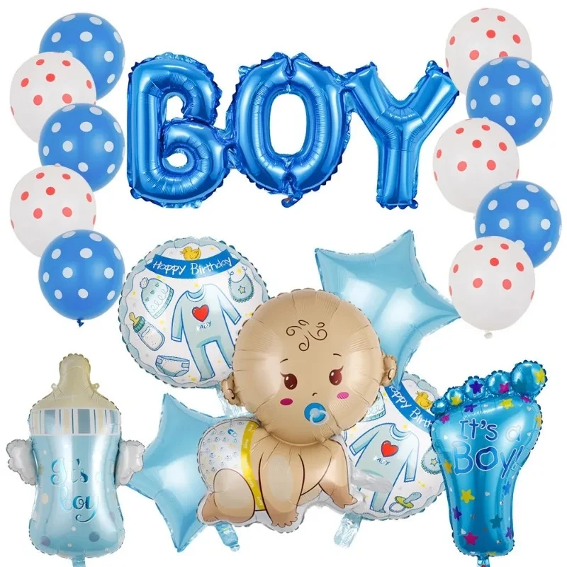 Disney Cartoon Baby Gender Revealing Scene Birthday Decoration Set Balloon