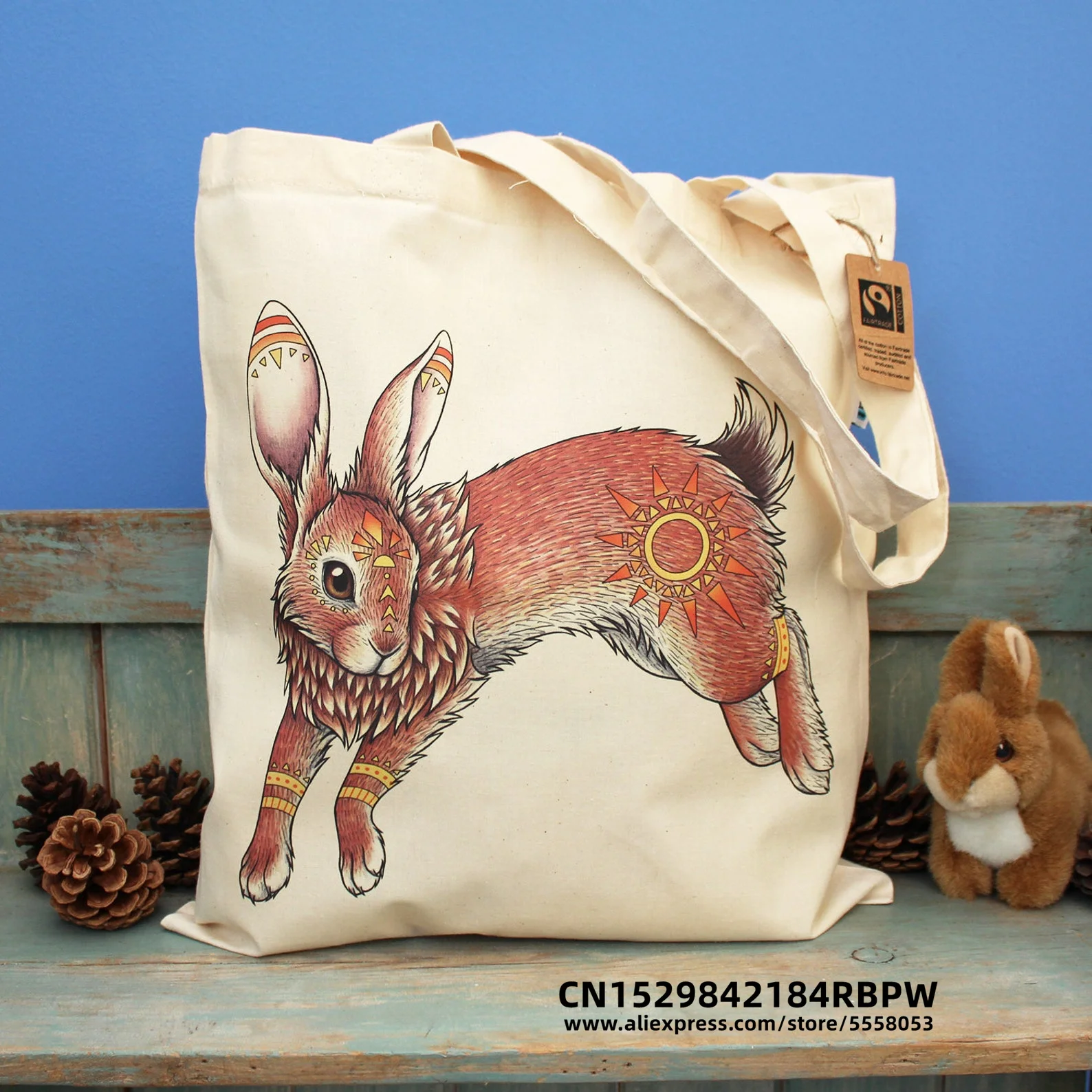 Giraffe Animal Canvas Bag Casual Large Hand Bags Shopping Funny Cute Cartoon Handbag Print Large Capacity Reusable Gift Bag