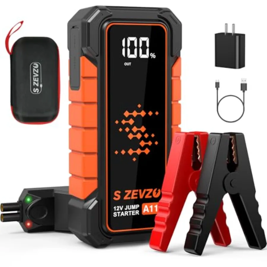 

Jump Starter Upgraded 5000A Car Battery Jumper Starter Portable 10.0L Gas and 7.0L Diesel Engines with Booster 12V Lithium Jump