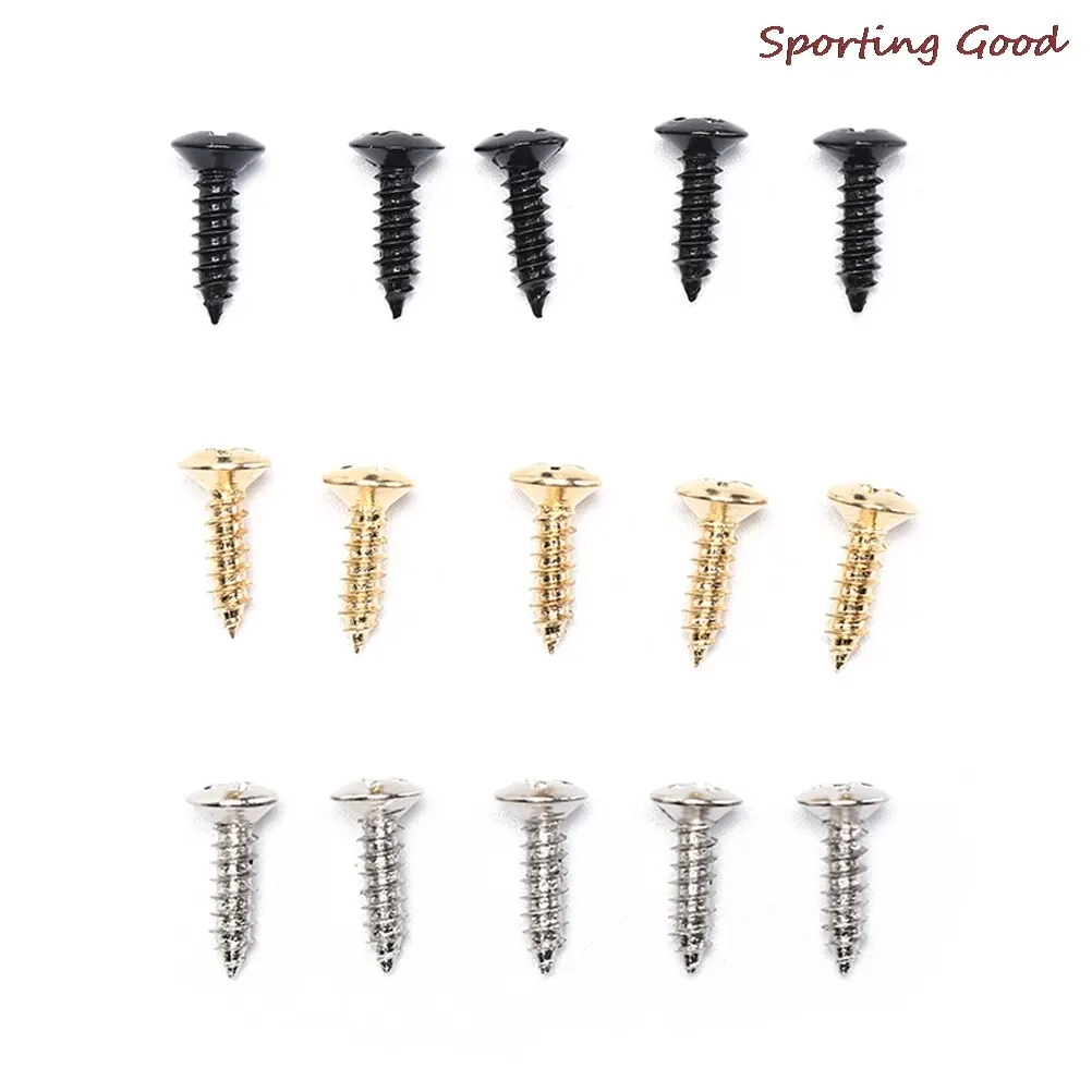 25PCS 3x12mm Electric Guitar Screws For Pickguard Back Plate Mount DIY Luthier Tool Gold Silver Balck Color