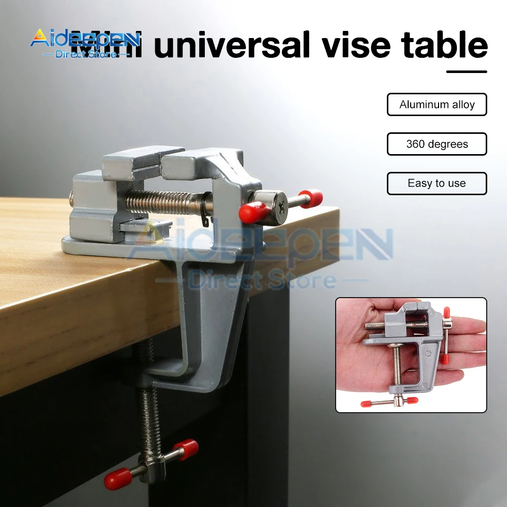 Mini Bench Vise Muliti-Funcational Table Screw Vise Aluminium Alloy 30mm Table Bench Clamp Vise for DIY Craft Mold Fixed Repair