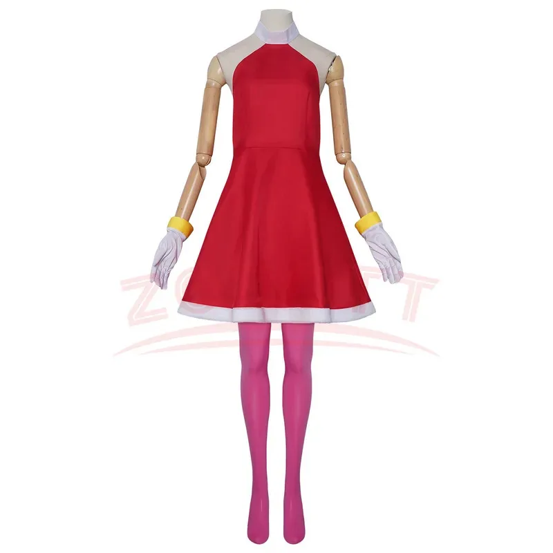 إيمي روز أزياء تنكرية أحذية روزي ذا راسكال كوسبلاي فستان أحمر بدلة نسائية لعبة كوسبلاي فستان لعب الأدوار لحفلات الهالوين