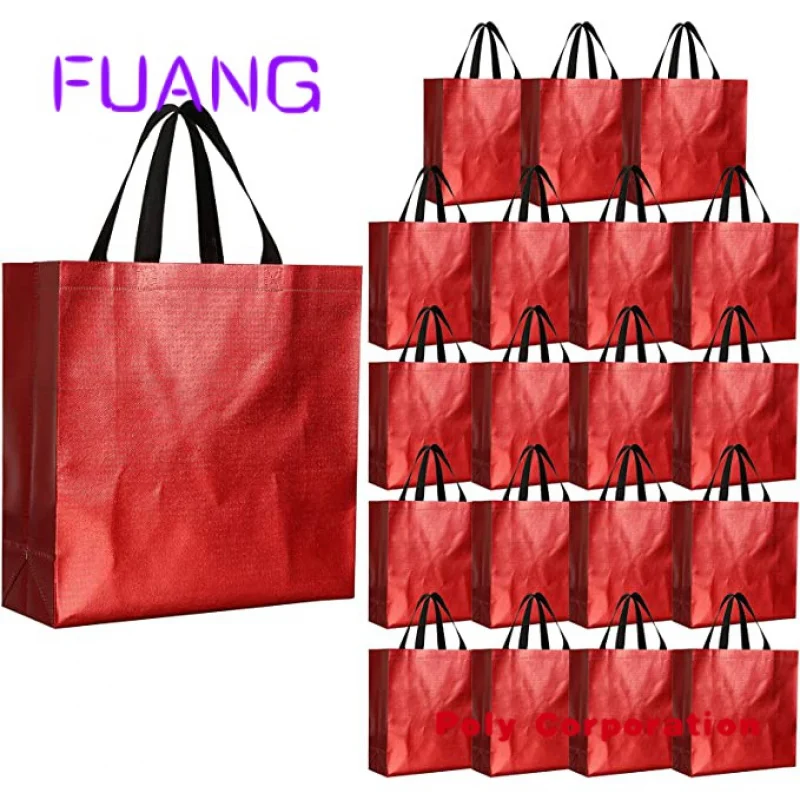 Custom  Customized Printing Luxury Laminated Waterproof Grocery Tote Rose Gold Shopping Pp Non Woven Bag For Big Clothes