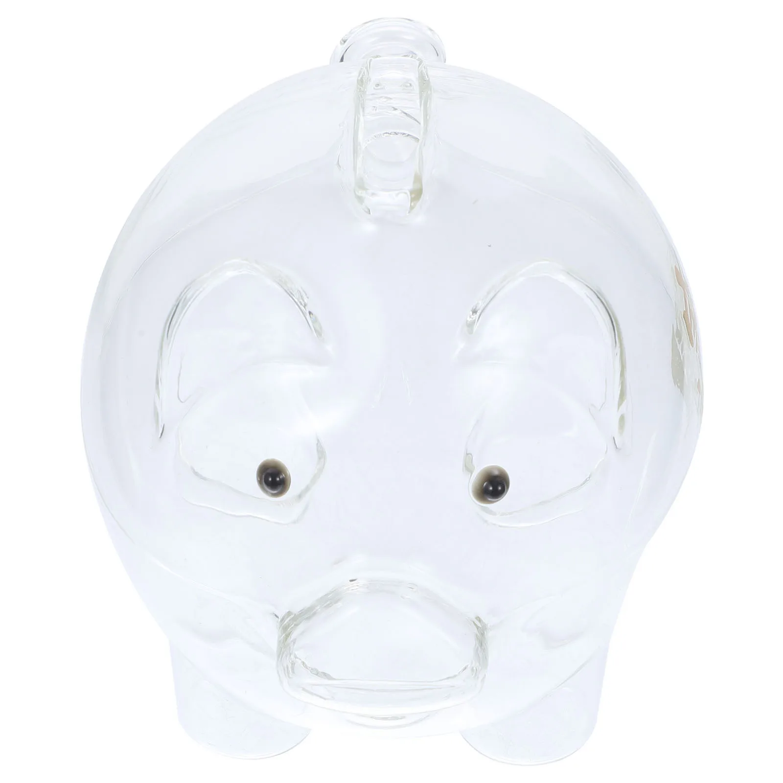 

Pig-Shape Glass Money Box Transparent Coin Bank Clear Piggy Bank Savings Jar Desktop Decoration Creative Clear Coin Box