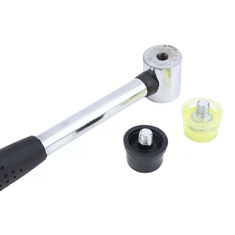 1 Pair Of Double Face Tap Rubber Hammer Head 25mm 30mm 35mm 40mm 45mm Yellow Black Hammer Replacement Striking Head