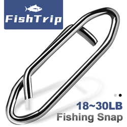 FishTrip 50Pcs Fishing Snap Clip Fast Stainless Steel for Saltwater Freshwater Terminal Tackle