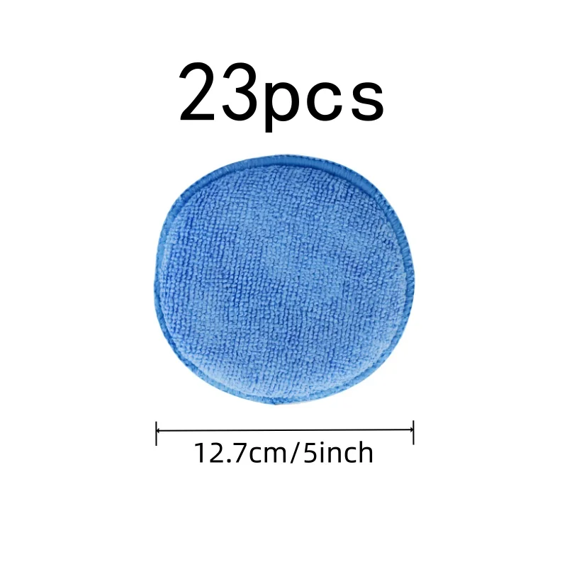 23 pcs Car Buffing Pads, Washable Reusable, suitable for Furniture Polishing, Ultra Soft Scratch Free