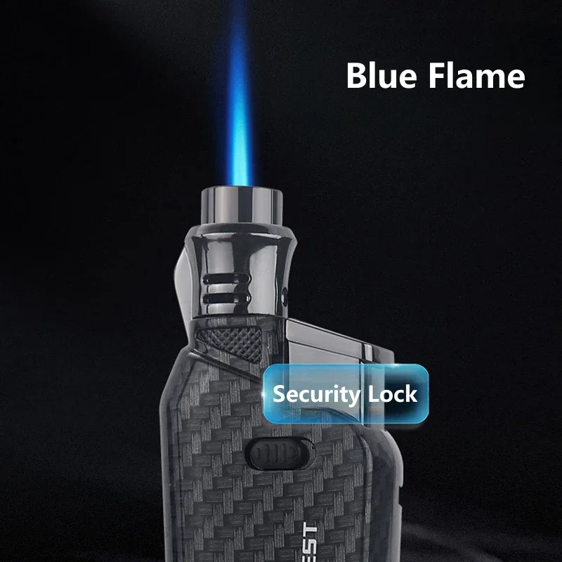 HONEST Telescopic Fire Gun Outdoor Windproof Butane Gas Lighter Blue Flame Turbo Jet Torch Cigar BBQ Kitchen Lighter