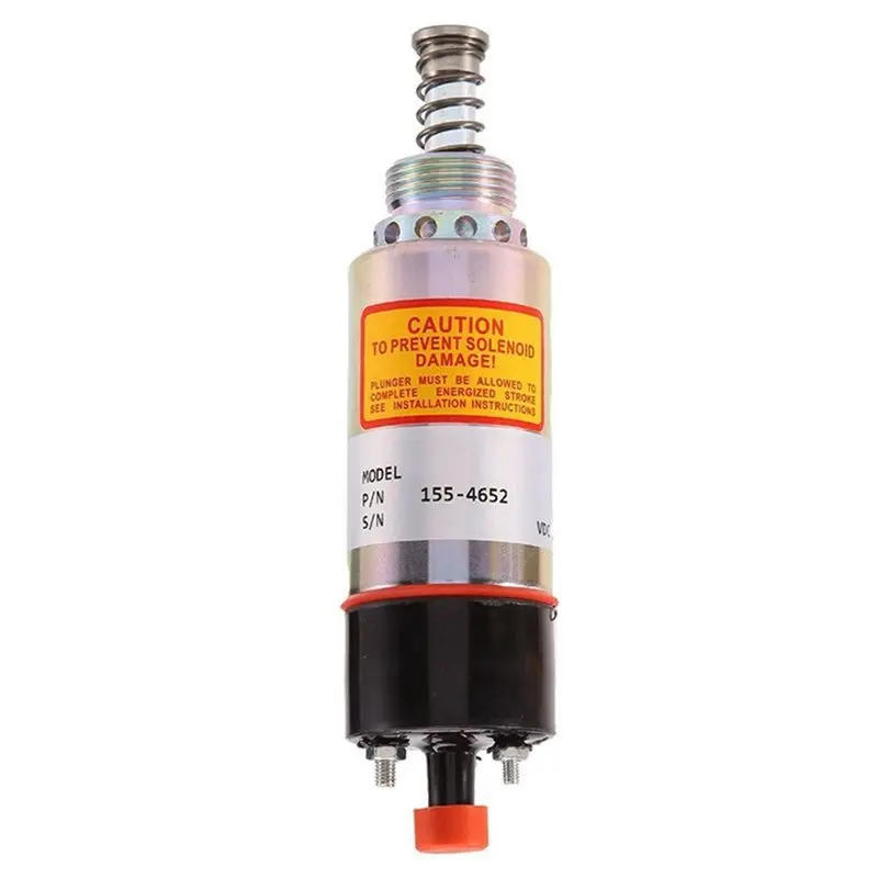 A33K-Solenoid Valve 24V Stop Cut Off For Caterpillar E325B/325C- Fuel Flameout Shutdown CA1554652 155-4652 1554652