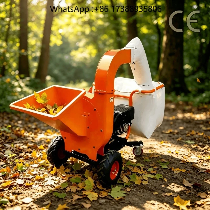High Efficiency 3 in 1 Suction Shred Collection Leaf Vacuum Mobile Garden Leaf Shredder for Farm Public Green Space Cleaning