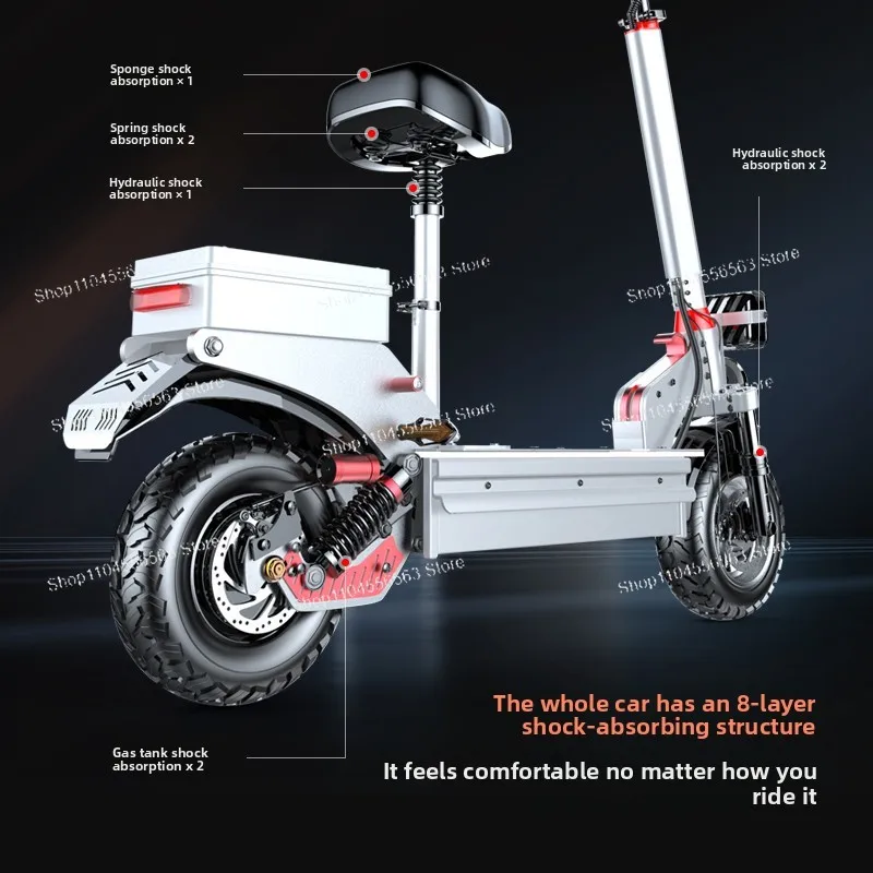 

160 kilometers battery life electric scooter high-speed folding scooter small electric vehicle, driving car