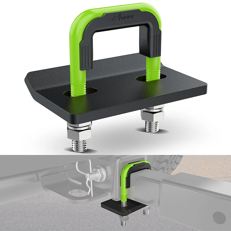 Trailer Hitch Tightener for 2Inch Trailers Hitches Mount Anti Rattle Heavy Duty Steel with Cover U Bolt Plate Anti-Rust Triple