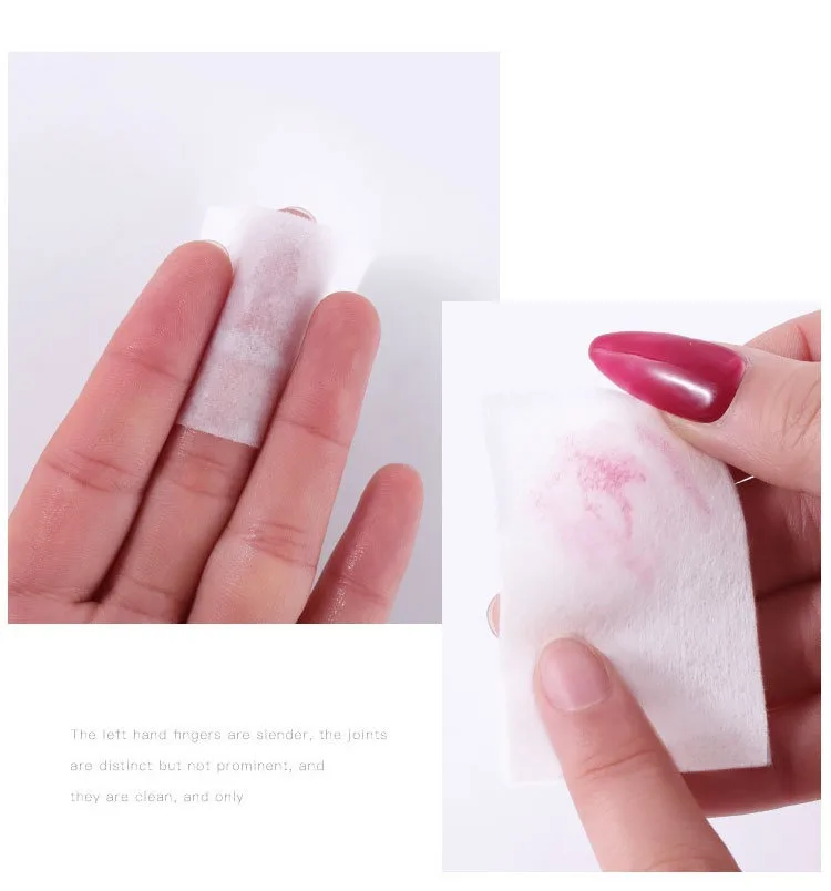 Approx 630 Pieces (White 400pcs) Hard Material Cotton Wipes Nail Polish Remover Pads Nail Cleaner Nail Polish Remover Y32