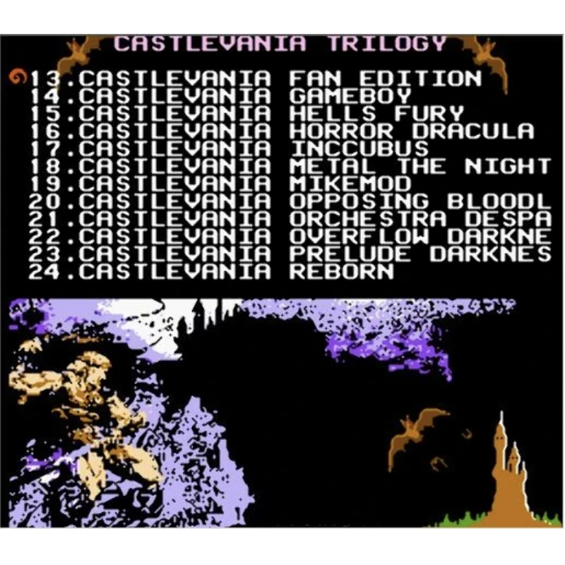CASTLEVANIA I, II, III, V, 30TH, 1, 2, 3, 5 COLLECTION 48 in 1 Game Cartridge for FC/NES Console 60Pins/72Pins Video Game Card