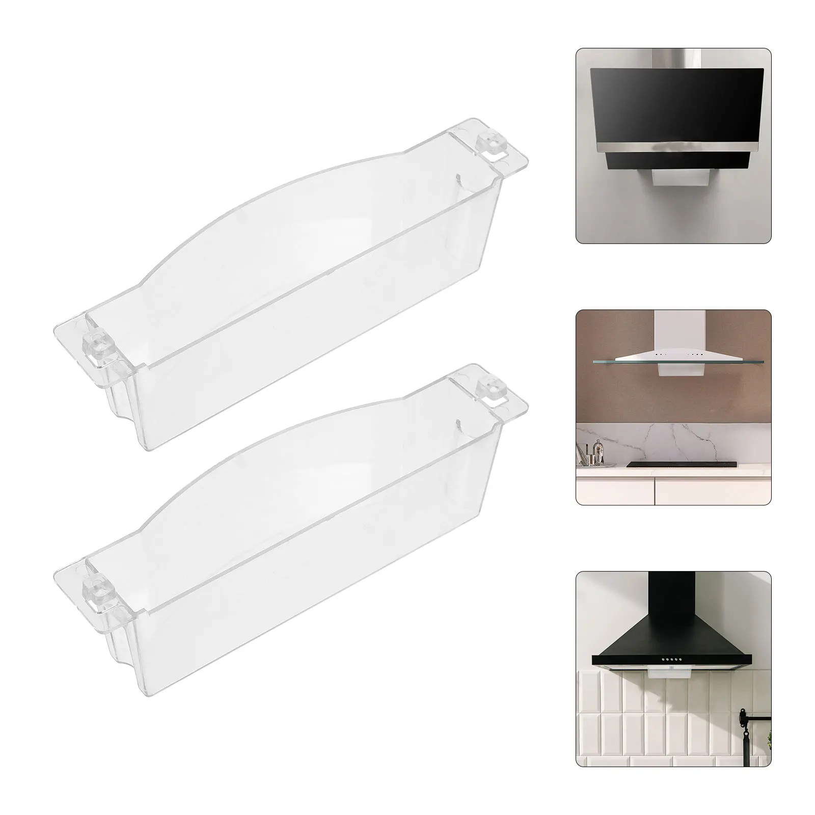 

2pcs Range Collecting Cups Kitchen Cups Stove Ventilator Bowls Easy Install Premium Material Easy Clean Practical