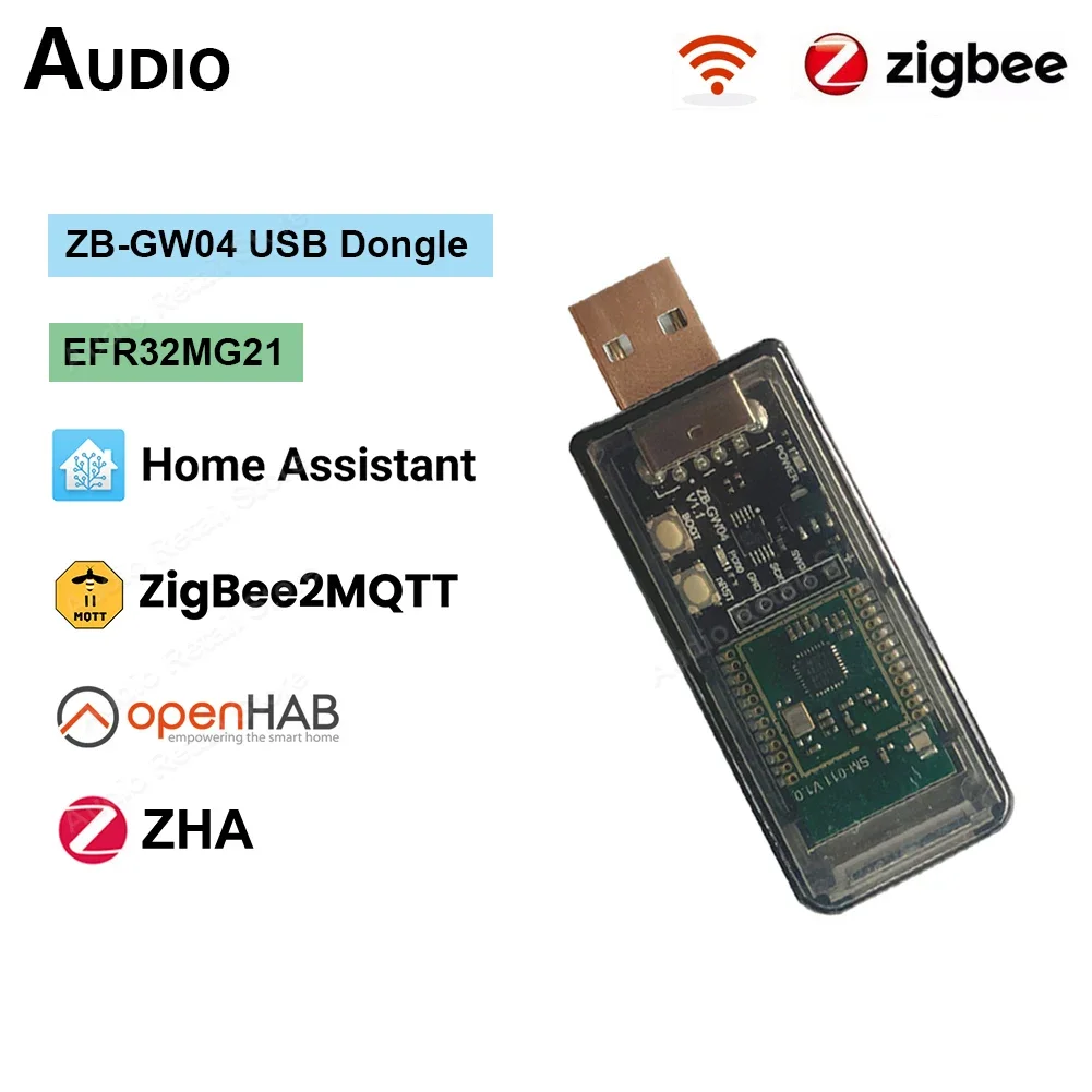 Zigbee 3.0 USB Dongle Based on Silicon Labs EFR32MG21 Universal Zigbee Gateway ZB-GW04 Adapter Support ZHA Zigbee2MQTT openHAB