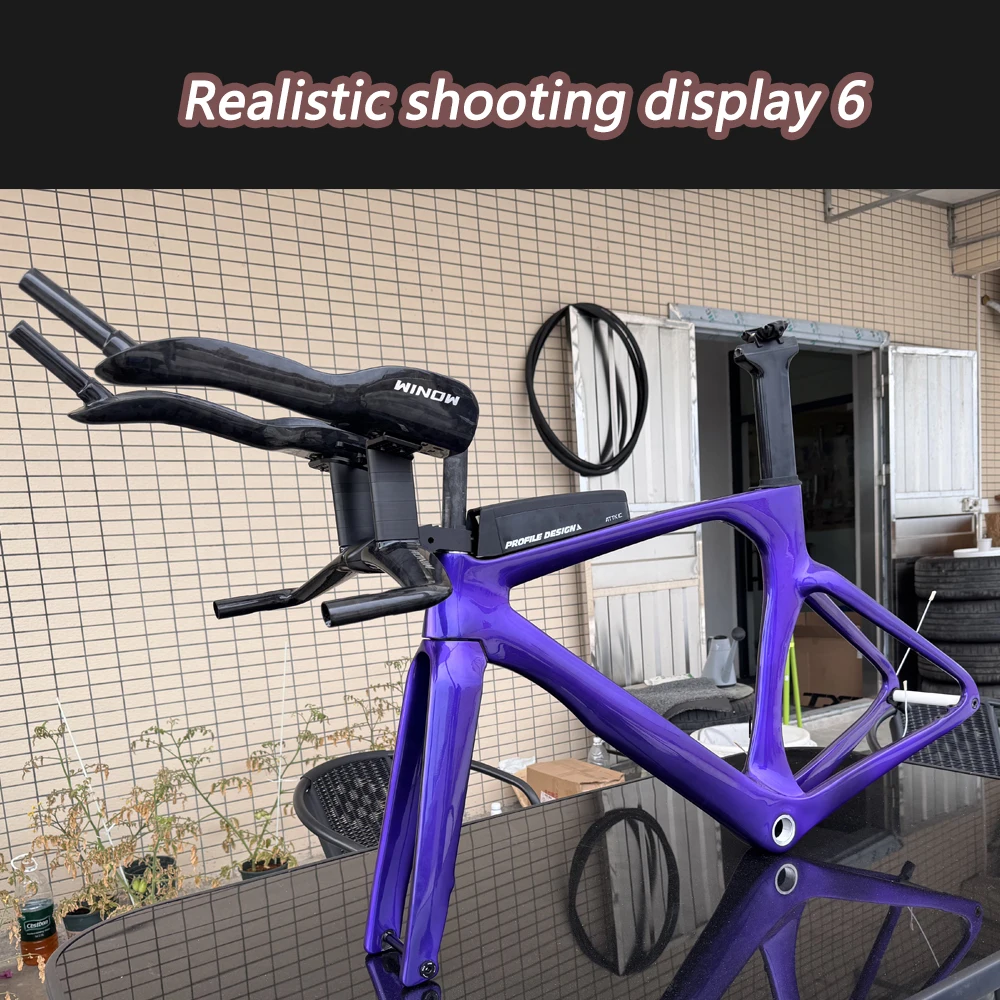 Winow 2025 Candy Purple Carbon TT Frameset TT119 700*32C Disc