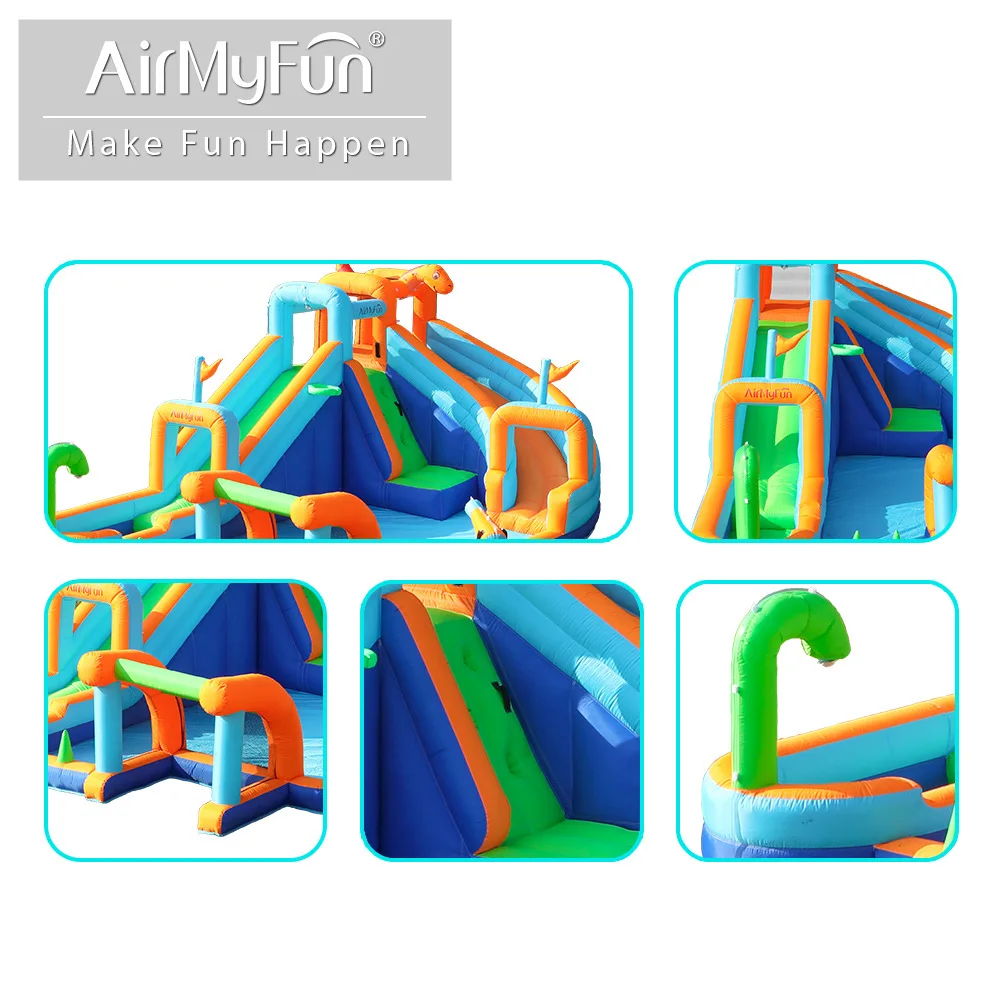 AMF Opblaasbare waterglijbaan voor kinderen Mini Bounce House Home Opblaasbare glijbaan Speelwater Opblaasbaar kasteel Indoor Wave Pool