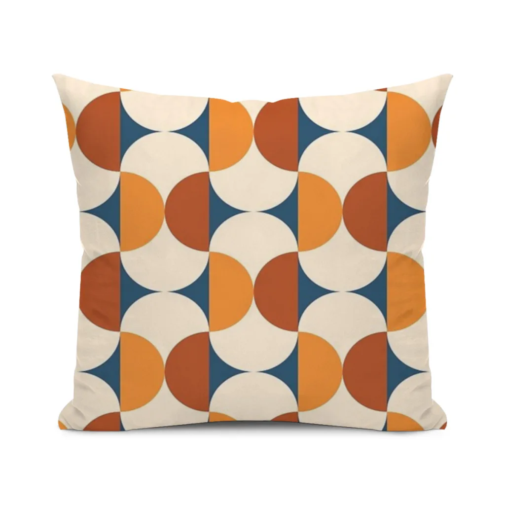 

Retro 60s Beans Capsules Mid-Century Pattern Cushion Cover Home Decor Sofa Pillow Home Pillowcase