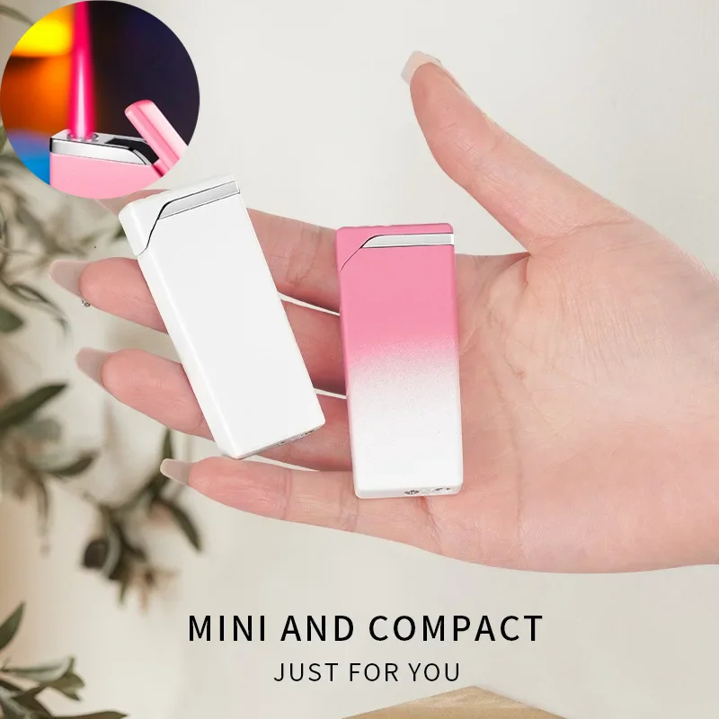 

Personalized Windproof Lighter Lightweight and Portable Inflatable Cigar Specific Lighter Straight Towards Blue Flames