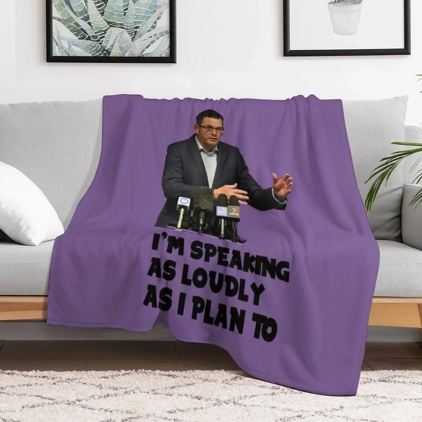 

Dan Andrews - Speaking Loudly Throw Blanket Stuffeds Baby anime Blankets Hairy Sofas Blankets