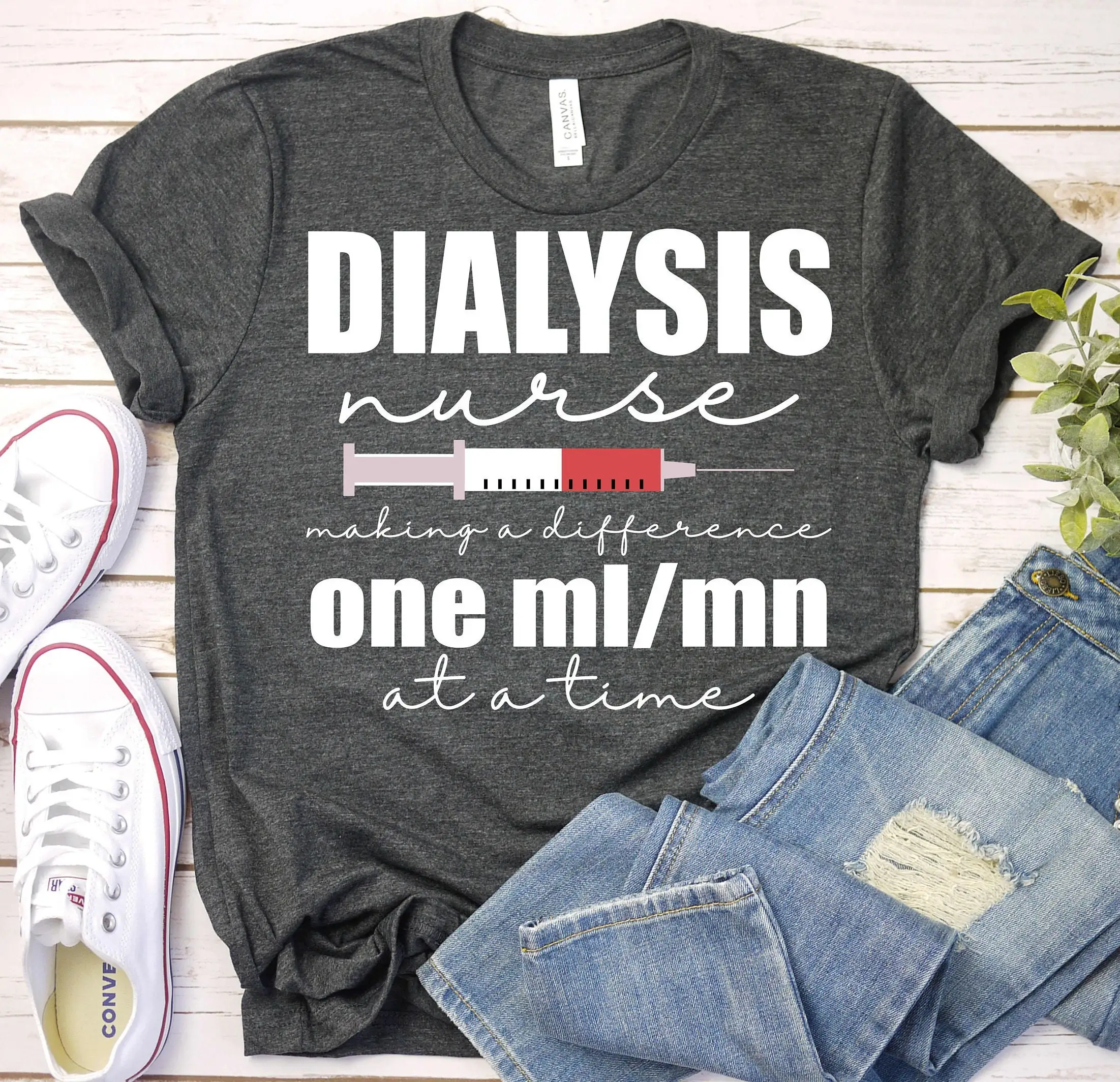 Dialysis Nurse T Shirt Tech Machine Operators Renal Technician Nephrology Patient