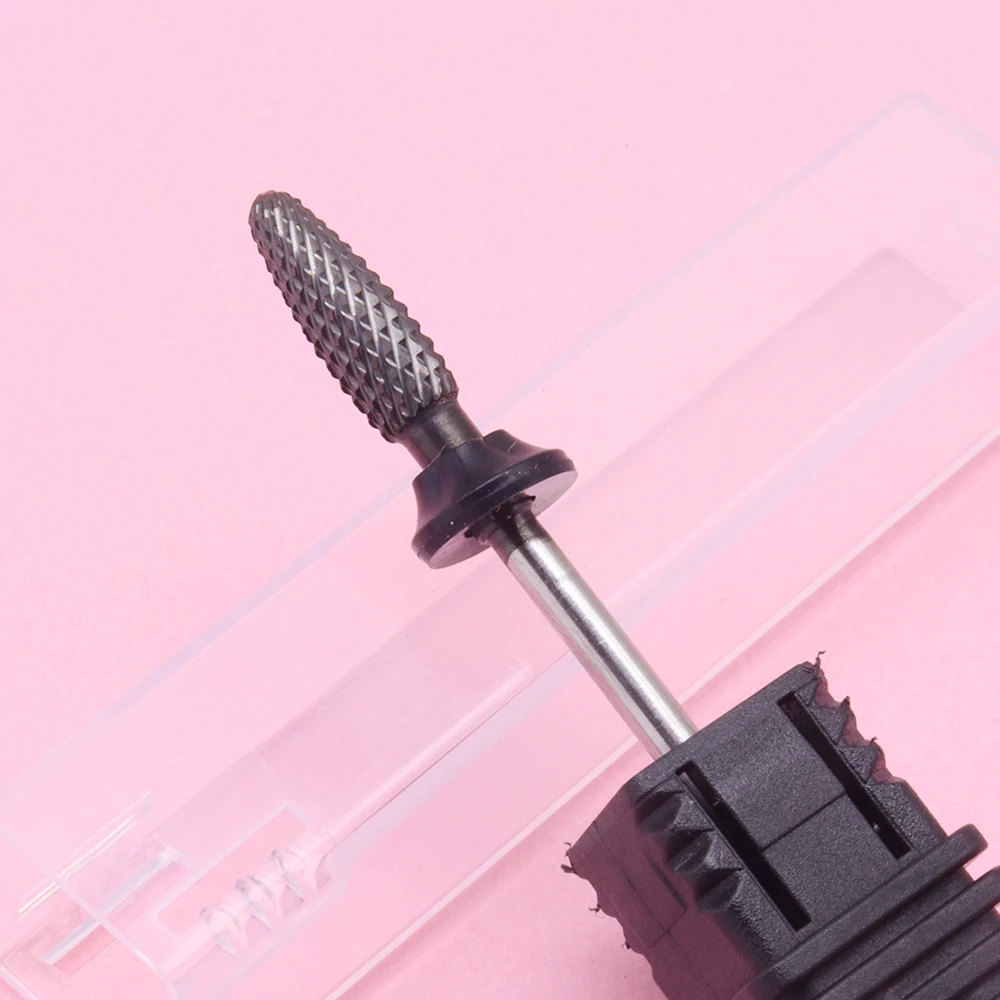 1Pcs 4mm Black-Plated Multi-Functional 2.35mm Nail Drill Bit, Polishing Head for Removing Nail Polish and Base Coat
