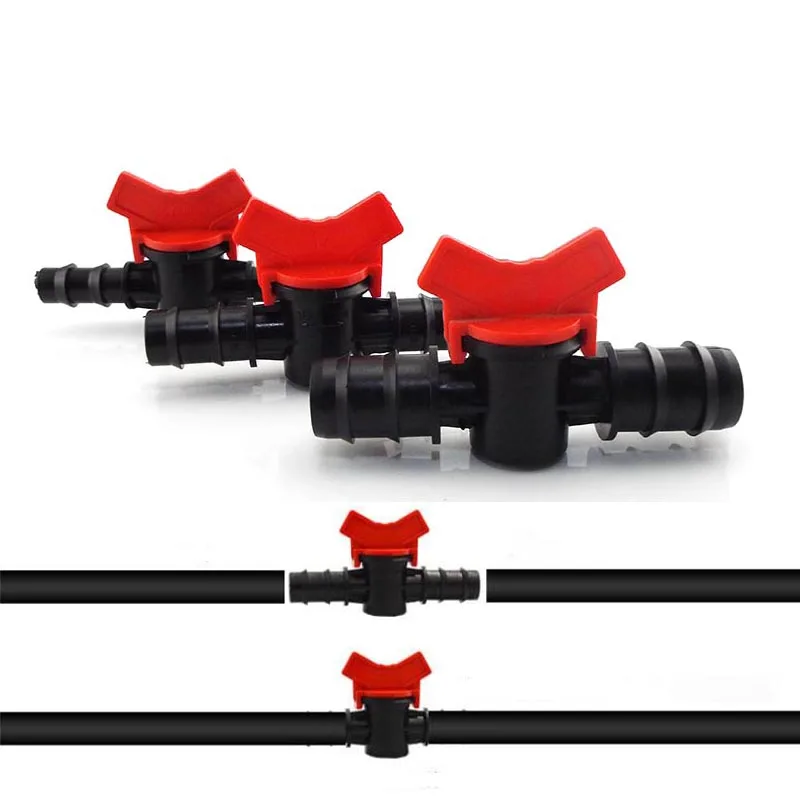 16mm 20mm 25mm Garden Water Tap Drip Irrigation Mini Switch Valve Waterstop Connectors Hose Adapter Home Garden Greenhouse