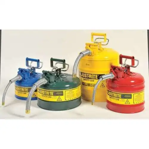 Justrite 7250230 Type Ii Safety Can, 5 Gal Capacity, For Use With Diesel, 697841140738