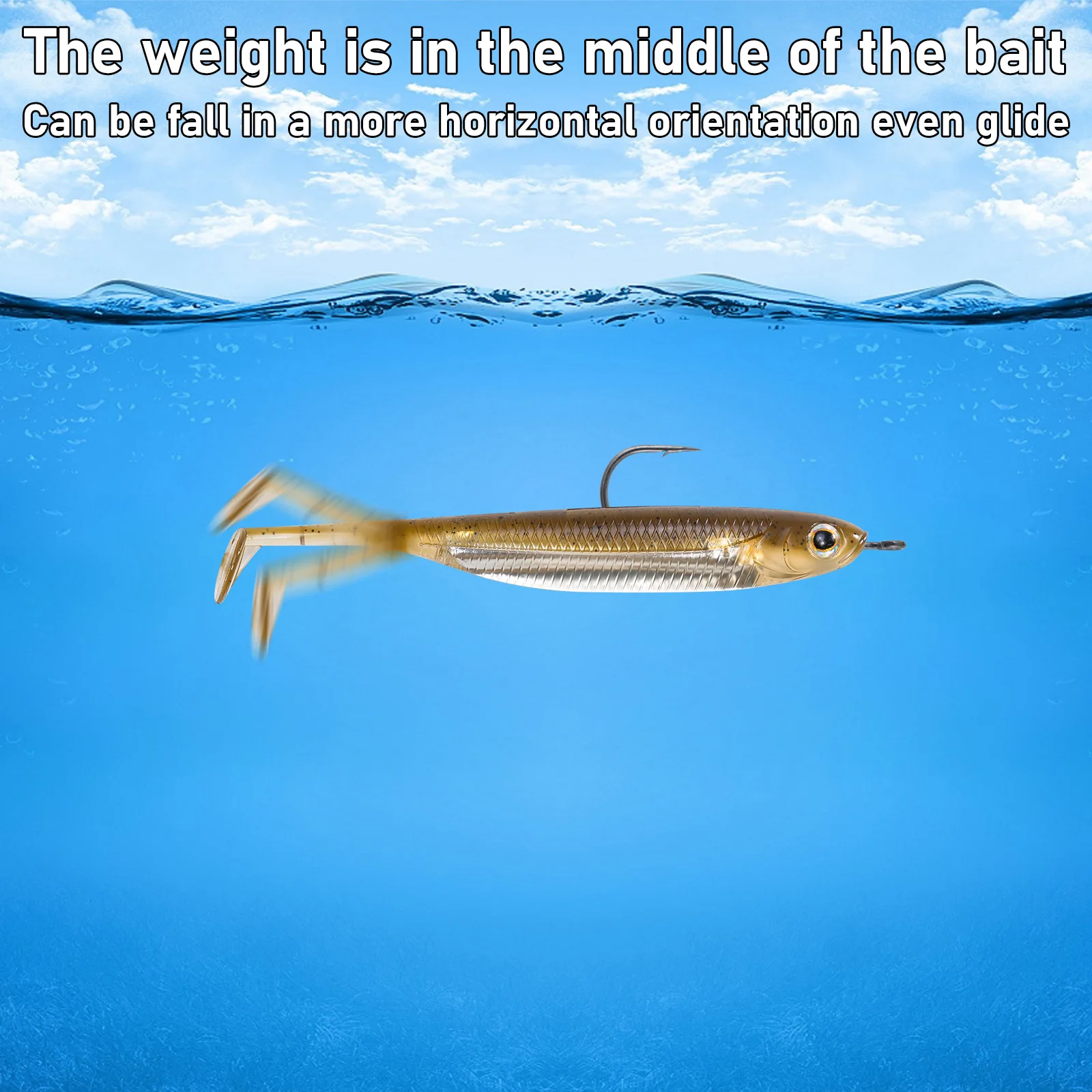 5/10 Stück Angeln gewichtete Wurmhaken Swimbait Bass Wurmhaken für weiche Kunststoffe Köder Jigkopfhaken Süßwasser Salzwasser 4g 5g 8g – Detail 7