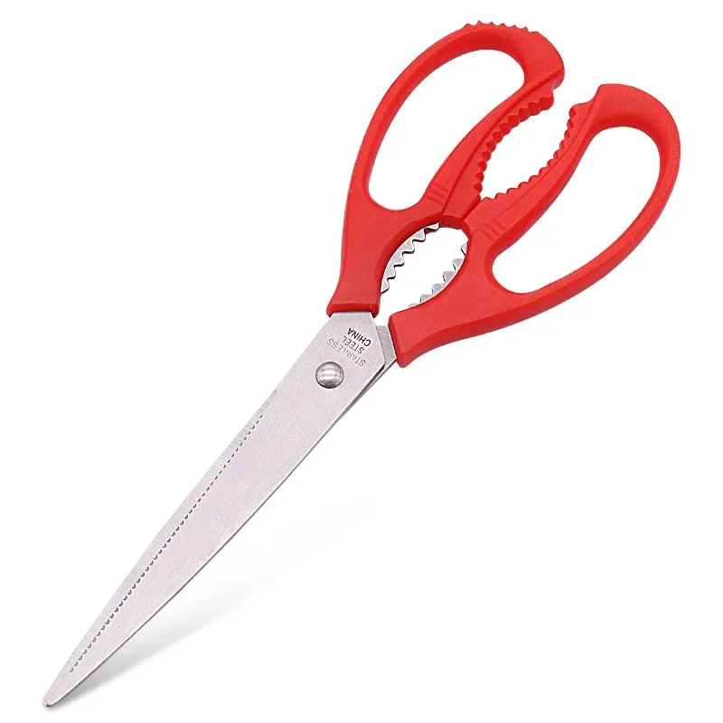 Dobeli Stainless Steel Sharp Blade Korean Barbecue Clips PP Handle Multi Functional Kitchen Scissors Hand Tools With Beer Opener