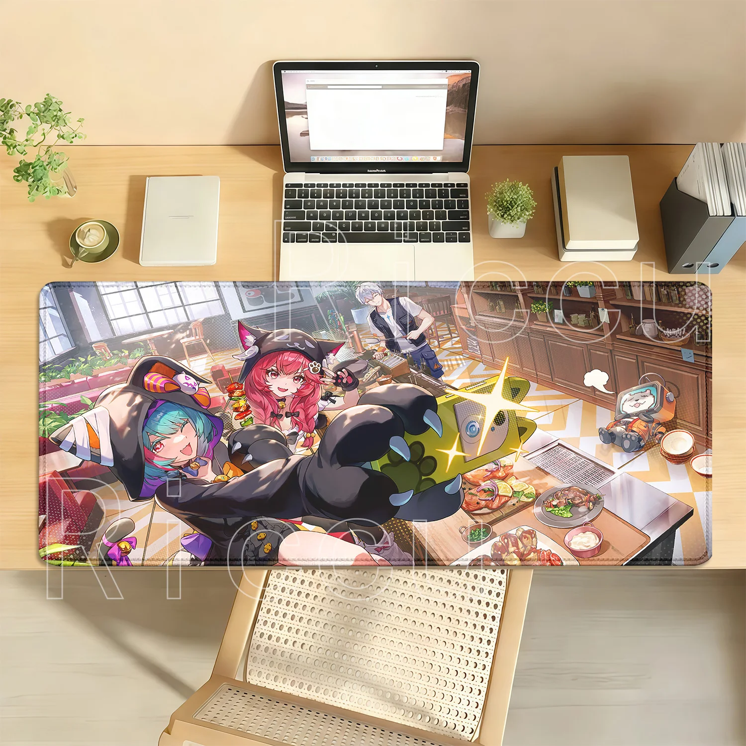 HD Printing NTE Neverness To Everness Anime Girl Mouse Pad PC Gaming Non-Slip Base Rubber Office Mousepad Overlock XXL Desk Mat