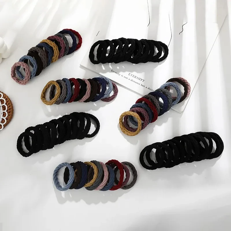 10 teile/satz neue Gummiband Haar gummi für Frauen koreanische einfache Bänder Haarring Mädchen Pferdes chwanz Haar gummis Mode Haarschmuck