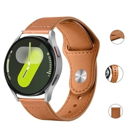 Leather Strap for Samsung Watch 7/FE/6/5 44mm 43mm Pro 45mm bracelet 20/22mm Band for Galaxy Watch 4 Classic/Active 2/3 42 46mm