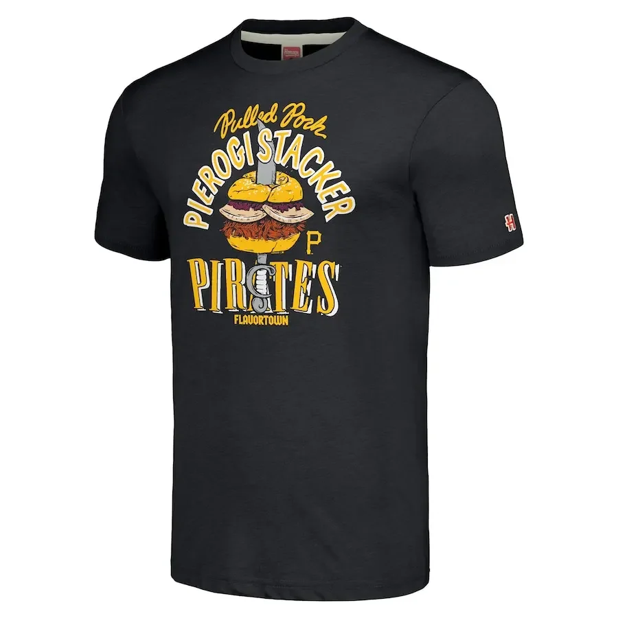 Summer Hot Fitness Quick Dry Tee Pittsburgh Pirates Major League X Guy Fieri's Flavortown Unisex Triple Blend Tee - Charcoal