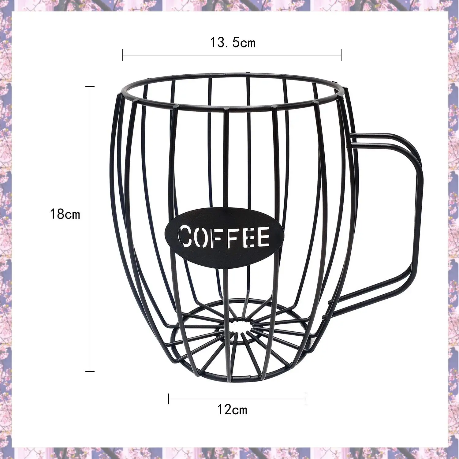 L73A 2025-Hollowed Coffee Capsule Storage Basket Creative Coffee Cup Shaped Coffee Pod Organizer Holder For Home Hotel Ornament