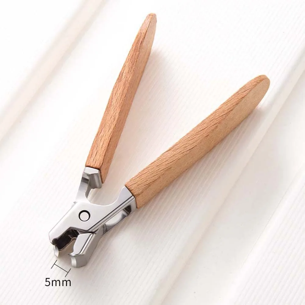 Wooden Anti Splash Nail Clipper Stainless Steel Thick Nails Nail File Pedicure Tools Wide Jaw Opening Nail Cutting Pliers